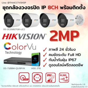 ชุด ColorVu IP 2MP 8CH install