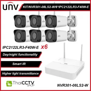 กล้องวงจรปิด แบรนด์ UNV KIT-NVR301-08LS2-W 6x IPC2122LR3-F40W-E product